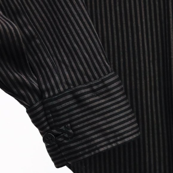 Armani Collezioni Black Pinstripe Shirt - Picture 6 of 10